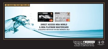 direct access mda world & mda platinum mastercard - Malaysian ...