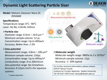 Malvern Zetasizer Nano ZS ZEN3600 Dynamic Light Scattering ...
