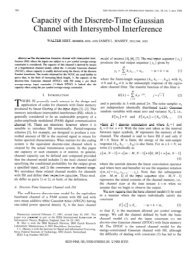 Capacity Channel of the Discrete-Time Gaussian with Intersymbol ...