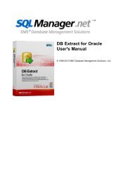 DB Extract for Oracle - User's Manual - EMS Manager