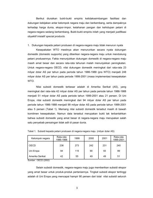 Justifikasi dan Metode Penetapan Komoditas Strategis