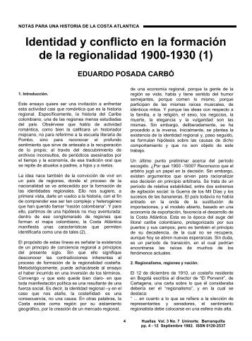 Identidad y conflicto en la formación de la regionalidad 1900-1930 (1)