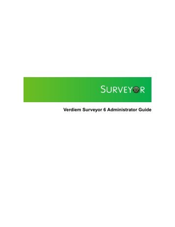 Verdiem Surveyor 6 Administrator Guide