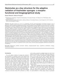 Gemmules as a key structure for the adaptive ... - Porifera Brasil