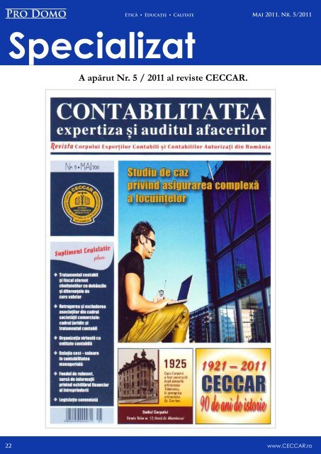 PRO DOMO iunie 2011.pdf - C.E.C.C.A.R. â Filiala Brasov