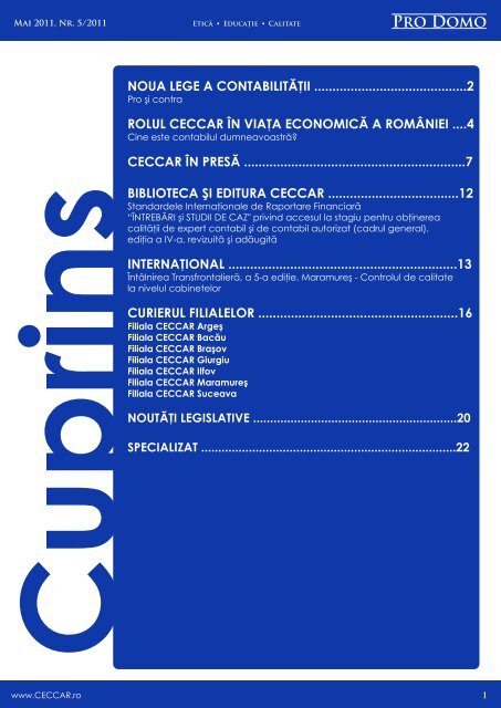 PRO DOMO iunie 2011.pdf - C.E.C.C.A.R. â Filiala Brasov