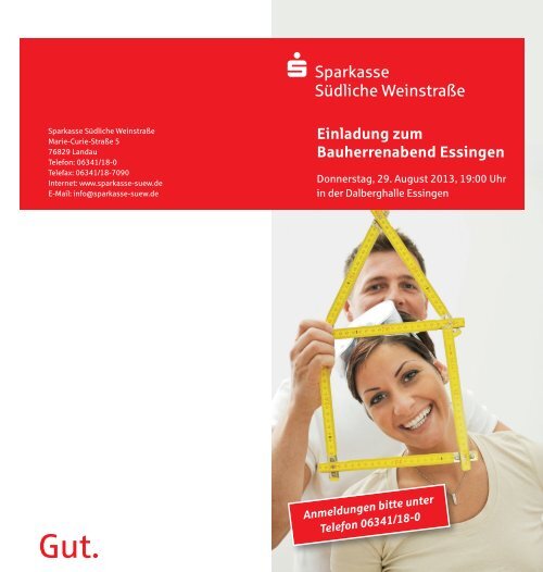 Flyer Sparkasse SÃ¼dliche WeinstraÃe