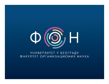 x - Ekonomija - Fakultet organizacionih nauka