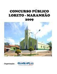 CONCURSO PÃBLICO LORETO - MARANHÃO 2009 - Congerplan