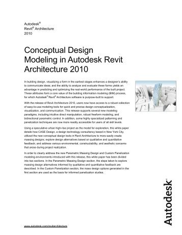 Conceptual Design Modeling - Autodesk