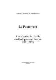 Le Pacte vert Plan d'action de LaSalle en dÃ©veloppement ... - Accueil