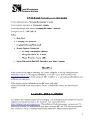 LWTC E-mail Account Access Information Help Desk CHANGING ...