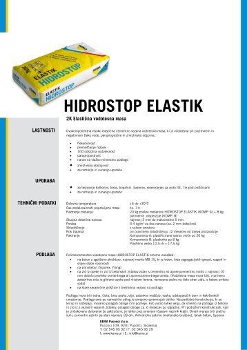 HIDROSTOP ELASTIK - Kema.si