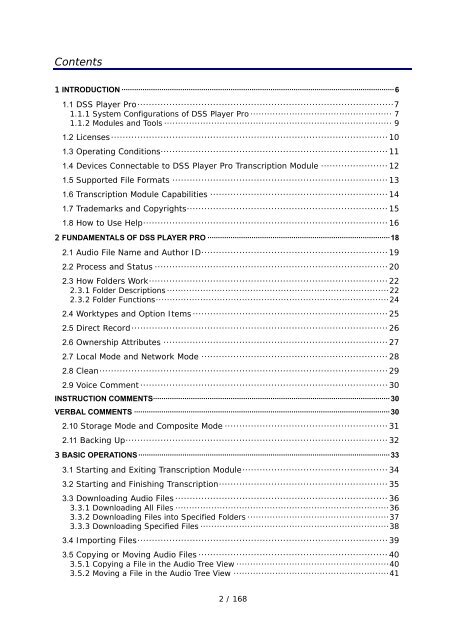 DSS Player Pro R5 Transcription Module Reference Manual - Sommer