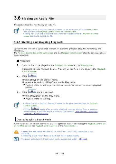 DSS Player Pro R5 Transcription Module Reference Manual - Sommer