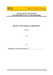 Draft Concession Agreement - Uttar Pradesh Tourism