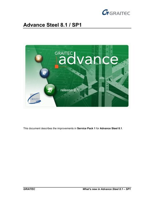 Advance Steel 8.1 / SP1 - GRAITEC Info