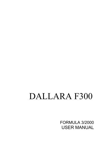 DALLARA F300 - Nordic F3 Masters