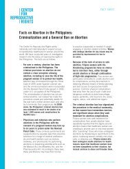 Facts on Abortion in the Philippines - Center for Reproductive Rights