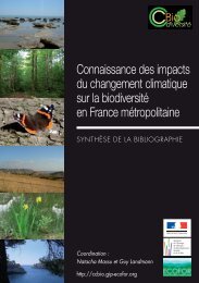 Connaissance des impacts du changement climatique ... - GIP-Ecofor