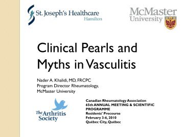 Clinical Pearls and Myths in Vasculitis