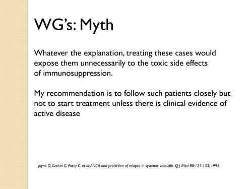 Clinical Pearls and Myths in Vasculitis