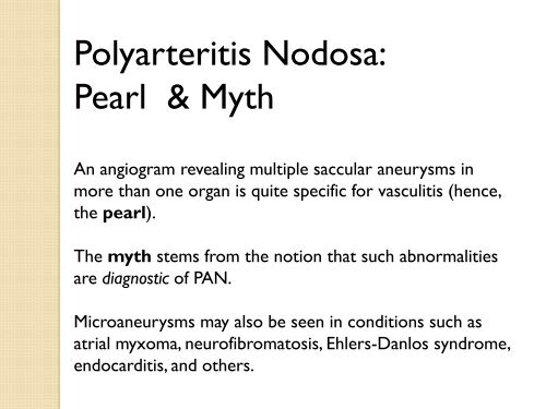 Clinical Pearls and Myths in Vasculitis