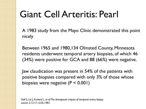 Clinical Pearls and Myths in Vasculitis