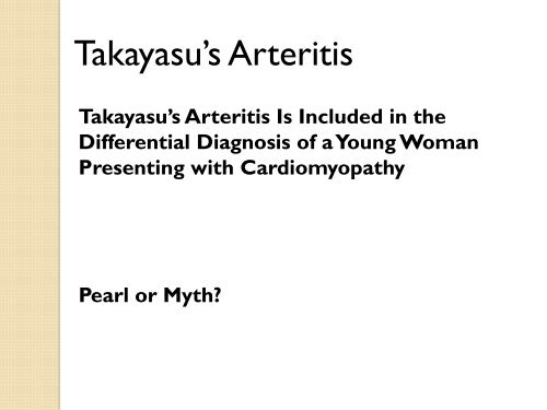 Clinical Pearls and Myths in Vasculitis