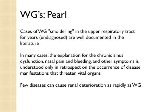 Clinical Pearls and Myths in Vasculitis