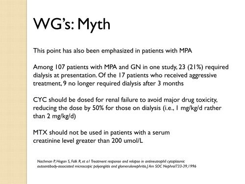 Clinical Pearls and Myths in Vasculitis