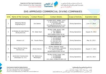 EHS APPROVED COMMERCIAL DIVING COMPANIES