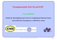 Pseudopotentials (Part II) and PAW - VASP
