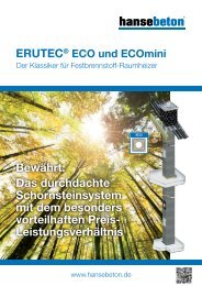 Prospekt ERUTECÂ® ECO/ECOmini (PDF) - Hansebeton