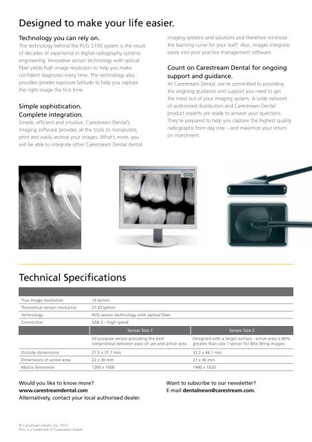 RVG 5100 - Carestream Dental