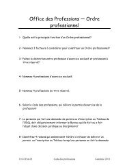 Office des Professions — Conseil interprofessionnel