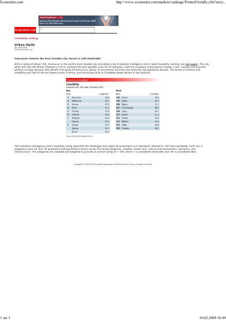 The 2008 Global Cities Index