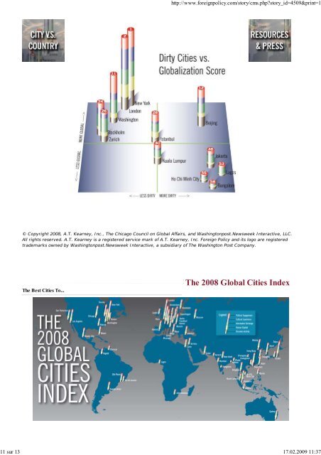 The 2008 Global Cities Index