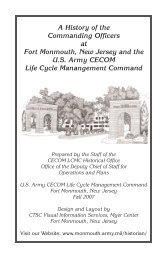 A History of the Commanding Officers at Fort Monmouth ... - CECOM