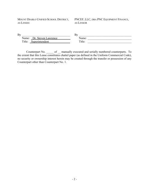 MASTER EQUIPMENT LEASEâPURCHASE AGREEMENT