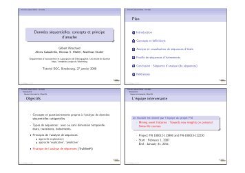 Données séquentielles - Statistique pour sciences sociales
