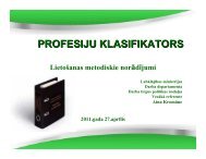 PROFESIJU KLASIFIKATORS - LabklÄjÄ«bas ministrija