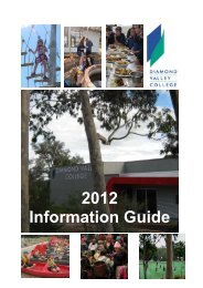 Information Guide - Diamond Valley College