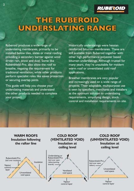 Roofers' Guide to Underslating Membranes - IKO