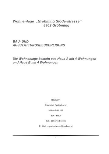 Wohnanlage „Gröbming Stoderstrasse'' 8962 Gröbming - STA Pages