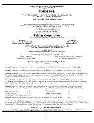 FORM 10-K Telular Corporation