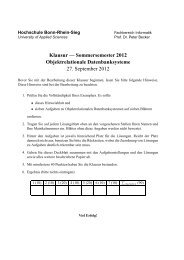 Klausur SS 2012 - Hochschule Bonn-Rhein-Sieg