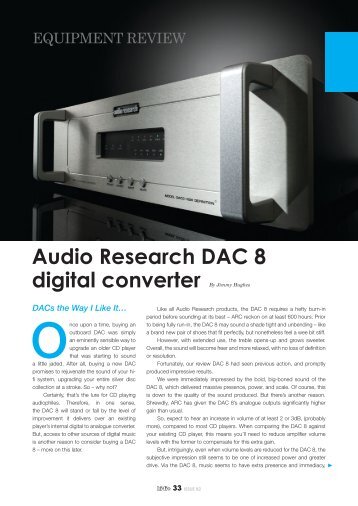 Audio Research DAC 8 digital converter - Audiofast