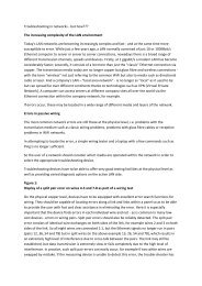 Troubleshooting in networks - Trend Communications Ltd.