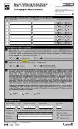 OCHS 2000 Complete Questionnaire (All Forms) - Offord Centre for ...